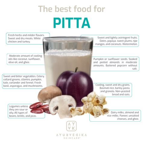 The correct diet to help correct an imbalance in Pitta focuses on refreshing the body, energizing the mind, calming emotions, and avoiding excess liquids in the body. Since Pitta is in charge of understanding and changing, an ideal diet will promote the brain’s health and encourage adequate energy levels throughout your body. Dosha Recipes, Pitta Diet, Ayurveda Food, Ayurveda Pitta, Calming Food, Pitta Dosha, Ayurveda Recipes, Ayurvedic Diet, Ayurveda Life