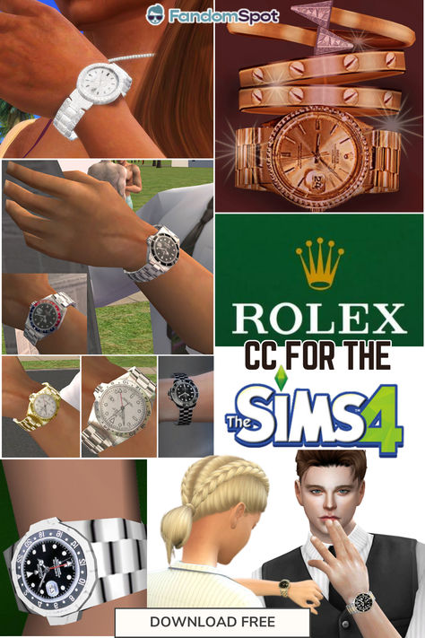 Sims 4 Cc Rolex Watch, Watch Cc Sims 4, Sims 4 Cc Male Watch, Sims 4 Watch Cc, Sims 4 Male Jewelry Cc, The Sims 4 Male Cc Clothing, Rolex Store, Sims4 Clothing, Sims 4 Male Clothes