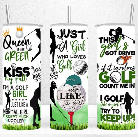 Golf Tumbler, Golf Girl, Menue Design, Girls Tumbler, Free Tumbler, Personalized Tumbler, Image Editing Software, Golf Game, Printable Vinyl