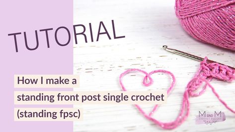 How I make a standing front post single crochet - M and M Crochet Designs Bunny Lovey, Forest Elf, Lovey Blanket, Magic Circle, Yarn Shop, Crochet Stitches Patterns, Halloween Witch, Christmas Elf, Crochet Blanket Patterns