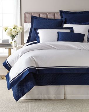 Blue And White Bedding, Ralph Lauren Bedding, European Pillows, Luxury Quilts, Bed Linens Luxury, Euro Sham, Quilted Coverlet, Ralph Lauren Home, King Duvet Cover