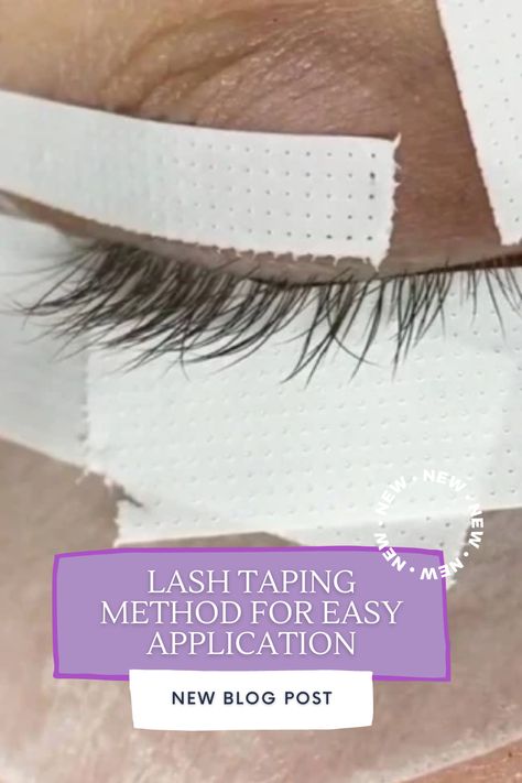 LASH TAPING METHOD FOR EASY APPLICATION Let's face it, the lash taping method can be the most difficult portion of any lash extension process! In this blog we will be discussing the PROs of using lash patches in order to isolate and work with the layers of your clients lashes as well as taping techniques for lash extensions. Eyelash Taping Method, Lash Taping Techniques, How To Tape Eyelash Extensions, Taping Method Lashes, Lash Extensions Application, Diy Lash Extensions How To Apply, Lash Extension Taping Techniques, Lash Extension Retention Tips, Lash Tips