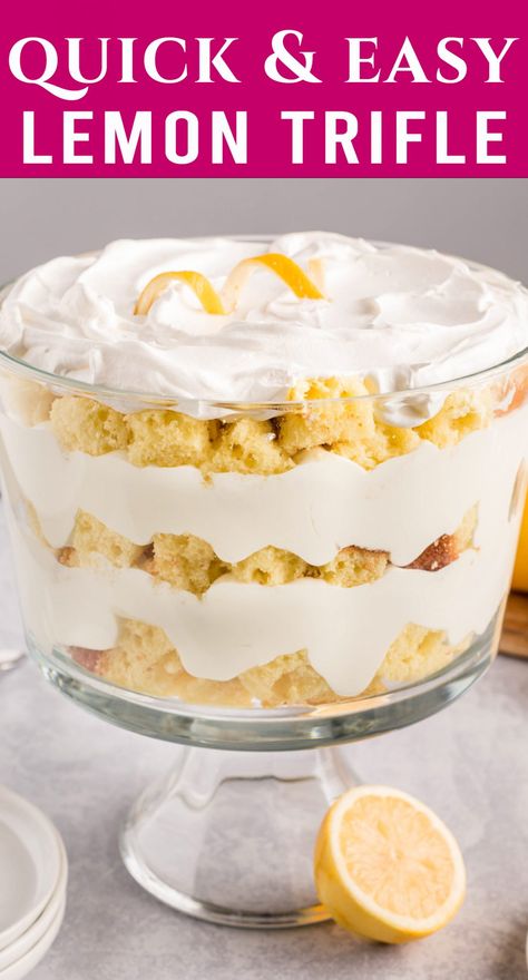 Fluffy Jello, Whipped Jello, Easter Trifle Desserts, Easter Trifle, Angel Food Cake Trifle, Lemon Trifle, Trifle Bowl Recipes, Punch Bowl Cake, Trifle Cake