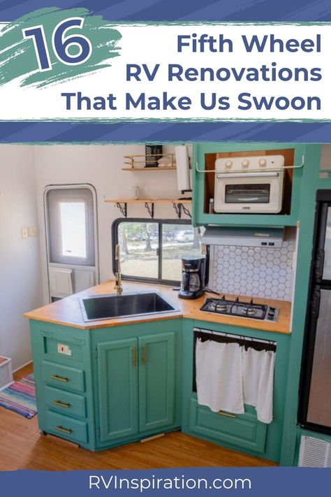 It’s hard to beat a fifth wheel when searching for a spacious traveling home. Yet, many fifth wheels’ “fresh out of the factory” aesthetic can leave something to be desired. With that in mind, I had a ton of fun discovering these fifth wheel renovations that are both practical and aesthetically pleasing on our renovated RVs for sale marketplace. Here are the fifth wheel remodels that make us swoon! #fifthwheel #rvinspiration Rv Newbies, Factory Aesthetic, Montana Fifth Wheel, Rv Models, Outdoor Sound System, Rv Inspiration, Laundry Nook, Rv Trips, Rv Dreams