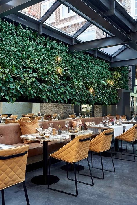 Josper Oven, Roasted Watermelon, Restaurant Wallpaper, Outdoor Restaurant Patio, Vertikal Garden, Bar Deco, Greens Restaurant, Modern Restaurant Design, Architecture Restaurant