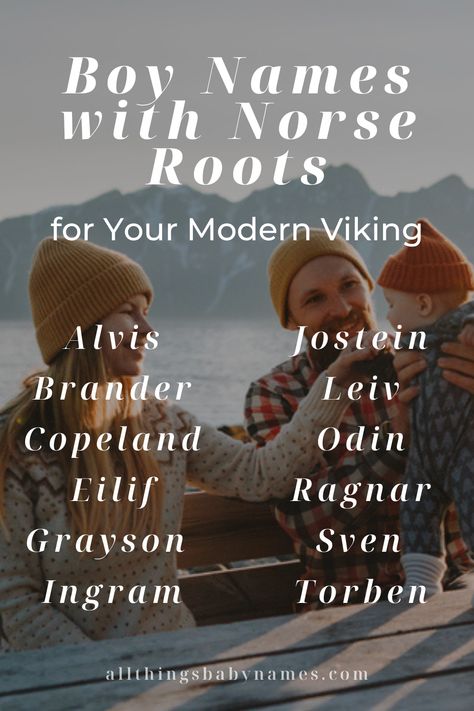 So whether you’re a fan of Viking culture or just want a Scandinavian name to honor your roots, you’ll want to check out our list of classic and modern names with Norse roots for your little Viking. Male Norse Names, Viking Names Boy, Male Viking Names, Viking Names And Meanings, Norse Boy Names, Norse Names And Meanings, Nordic Boy Names, Original Boy Names, Viking Girl Names