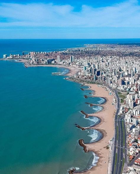 MAR DEL PLATA HERMOSA DESDE EL AIRE ❣️  #mar  #playas #inmensidad #belleza  📷 @alfredshots Argentina Travel, Ushuaia, I Want To Travel, Building Design, South America, Natural Landmarks, Collage, Water, Travel