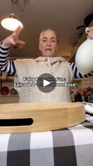 79K views · 3K reactions | Calling all pumpkin lovers! 🎃 We’re about to level up our autumn decor game with this classic DIY. This is a new series, I dunno how long it will be, but by the end we’re turning plain old giant balloon & a Yorkshire post into a magical fairy pumpkin house. 

First up & my favourite bit: inflating, wrapping, and getting a frame to slap some paper mache on! 

I can’t predict yet how many episodes there will be but I’m fully expecting to enjoy making every one of them!

Get your flour and water ready & let’s make a magical mess together!!! 

Clare 🍄🎃🫶🧚‍♀️

PS- let me know if you want a link to the balloons & wire 🧶🎈 

 * #DIYCrafts
 * #CraftTutorial
 * #PumpkinDecor
 * #FallCrafts
 * #DIYHomeDecor
 * #UKCrafts | Clare Hooper Fairy Pumpkin, Giant Balloon, Pumpkin House, Giant Balloons, Magical Fairy, Craft Tutorial, Autumn Vibes, Autumn Decor, Pumpkin Decorating