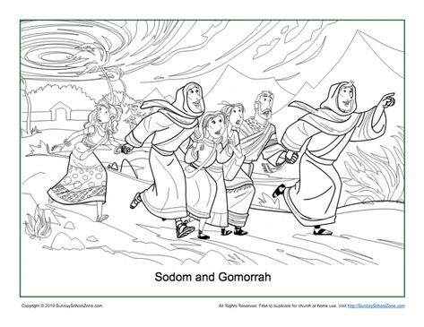 Sodom and Gomorrah Coloring Page on Sunday School Zone Sodom And Gomorrah Bible, Childrens Bible Activities, Printable Bible Activities, Free Bible Coloring Pages, Triumphal Entry, Jesus Coloring Pages, Sodom And Gomorrah, Bible Coloring Pages, Sunday School Activities