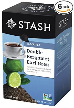 Stash Tea Double Bergamot Earl Grey Tea, 6 Boxes of 18 Tea Bags Each (108 Tea Bags Total) Bergamot Tea, Organic Breakfast, Stash Tea, Spearmint Tea, Paris Breakfast, Black Tea Blends, Black Tea Bags, Pu Erh Tea, Premium Tea