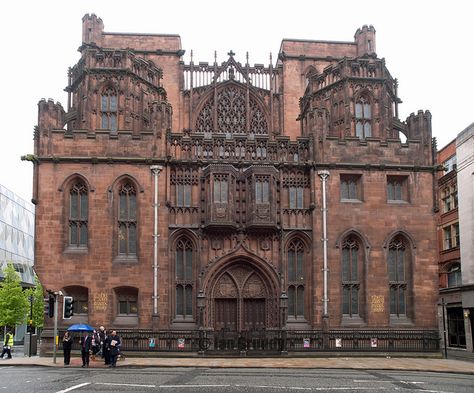 John Rylands Library, Manchester (Exterior) Gothic Library Exterior, Library Exterior, Gothic Library, Photography Location, University Library, Spooky House, Abstract City, Home Libraries, Reference Pictures