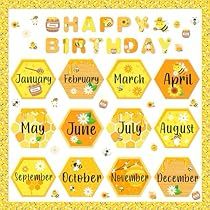 Wall Decor For School, Bee Themed Birthday, Birthday Classroom, Bee Birthday Theme, Birthday Bulletin Board, Birthday Chart, Bee Themed Classroom, Birthday Bulletin Boards, Birthday Bulletin