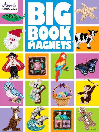 Big Book of Magnets Plastic Canvas Book – Needle Work Plastic Canvas Books, Christmas Canvas, Leisure Arts, Cute Messages, Plastic Canvas Crafts, French Knot, Canvas Projects, Yarn Sizes, Needle Work