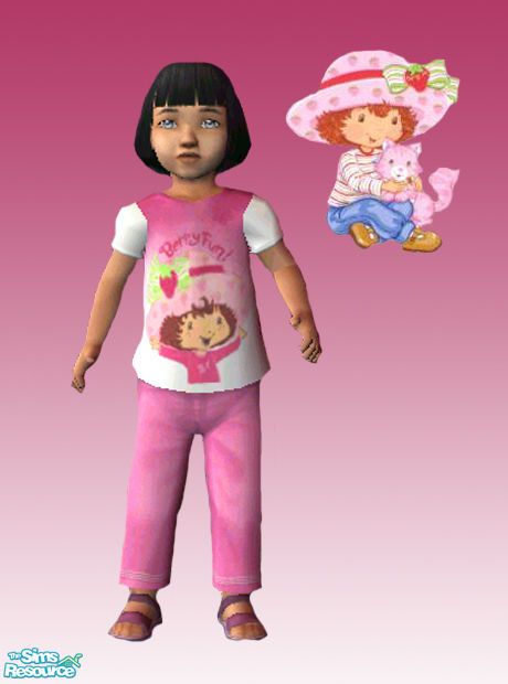 The Sims Resource - Strawberry Shortcake Outfit Sims 4 Strawberry Shortcake Cc, Strawberry Shortcake Sims 4 Cc, Toddler Spring Dress, Strawberry Shortcake Outfits, Pageant Outfits, Cc Mods, Pink Summer Dress, Sims Community, Sims 4 Cc