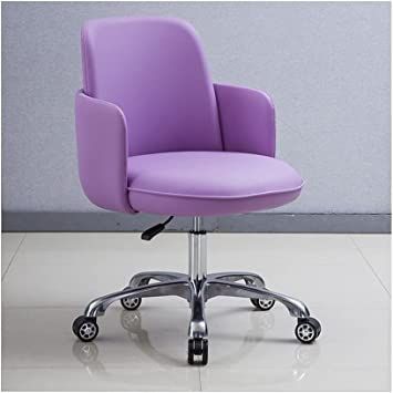 Purple Office Chair, Purple Desk Chair, Dj Bedroom, Purple Home Office, Purple Bedroom Decor, Purple Desk, Purple Office, Chair With Armrest, Swivel Desk Chair