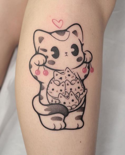 Evol, hi 👋🏻 | Instagram Tattoo Gato, Cute Cat Tattoo, Hello Kitty Tattoos, Kawaii Tattoo, Cat Tattoos, Cat Tattoo Designs, Cute Little Tattoos, Make Tattoo, Different Tattoos