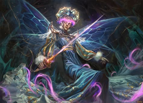 ArtStation - Obyra, Dreaming Duelist Magic Rapier, Jesper Ejsing, High Fae, Magic The Gathering Art, Warriors Illustration, The Fae, Mtg Art, Golden Thread, Fantasy Races