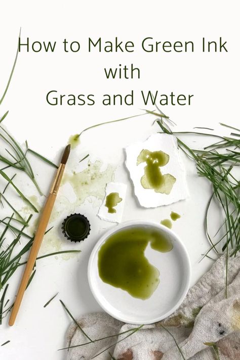 How to Make Green Ink with Grass and Water – melissa mary jenkins art Nature Activity Preschool, How To Make Natural Paint, Make Watercolor Paint, Natural Green Dye, How To Make Ink, Tinta Natural, How To Make Green, Ink Making, Natural Paint