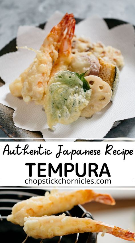 Japanese Tempura, Vegetable Tempura, Tempura Prawns, Tempura Recipe, Tempura Batter, Japanese Recipe, Japanese Street Food, Batter Recipe, Prawn Recipes