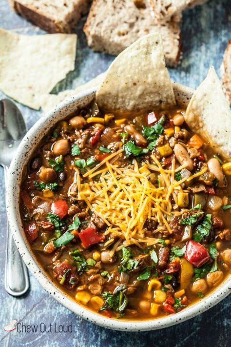 Best Vegetarian Chili, Slow Cooker Vegetarian Chili, Chili Beans, Vegetarian Chili Recipe, Slow Cooker Vegetarian, Crockpot Chili, Vegan Chili, Slow Cooker Chili, Vegetarian Chili