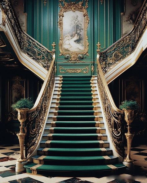 Art Deco Stairs, Victorian Boy, Castle Decor, Interior Staircase, Palace Interior, Castle Aesthetic, Fantasy Decor, 80s Aesthetic, Home Theater Design