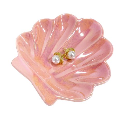 PRICES MAY VARY. 🐚[Compact Size]: The size of jewelry trinket dish is about 4.7*4.7*0.7inch. Shell trinket dish is very compact, and it can be placed where you want. 🐚[Premium Quality]: This ceramic shell jewelry tray is made of high quality ceramic. This ring dish will not turn yellow and the bottom also won't scratch your furniture. 🐚[Exquisite Decoration]: You can put ceramic ring trinket tray on your nightstand and porch to make your home look more lively and vibrant. Heard that shell bri Jewelry Holders Pottery, Jewelry Bowl Ring Dish, Clay Jewelry Dish Eye, Jelewery Plate, Jewelry Trays Ceramic, Clay Necklace Tray, Pisces Jewelry Dish, Sea Shell Serving Tray, Ceramic Jewellery Plates