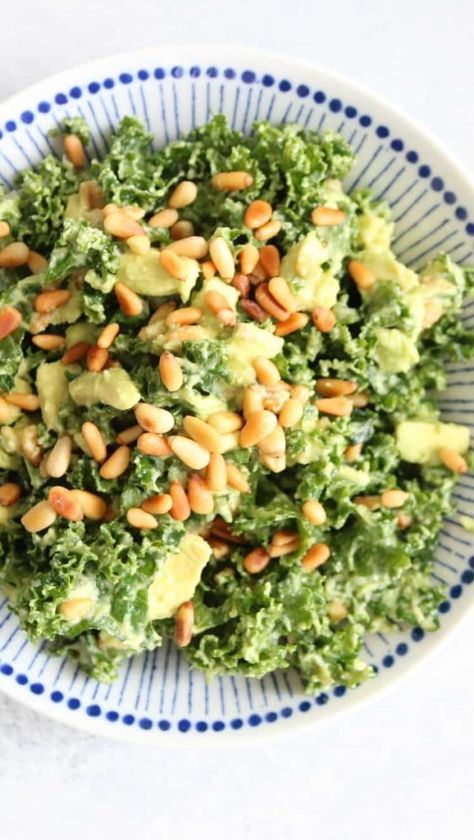 Hellofresh Vegetarian, Kale Avocado Salad, Nut Salad, Pine Nuts Salad, Fajita Seasoning Recipe, Pine Nut Recipes, One Pot Cooking, Homemade Fajita Seasoning, Vegan Salad Recipes