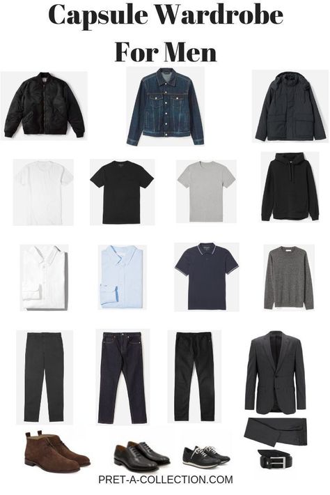 Men Capsule Wardrobe, Minimalist Wardrobe Men, Capsule Wardrobe For Men, Capsule Wardrobe Men, Wardrobe For Men, Men's Capsule Wardrobe, Mens Wardrobe Essentials, Capsule Wardrobe Casual, Herren Style