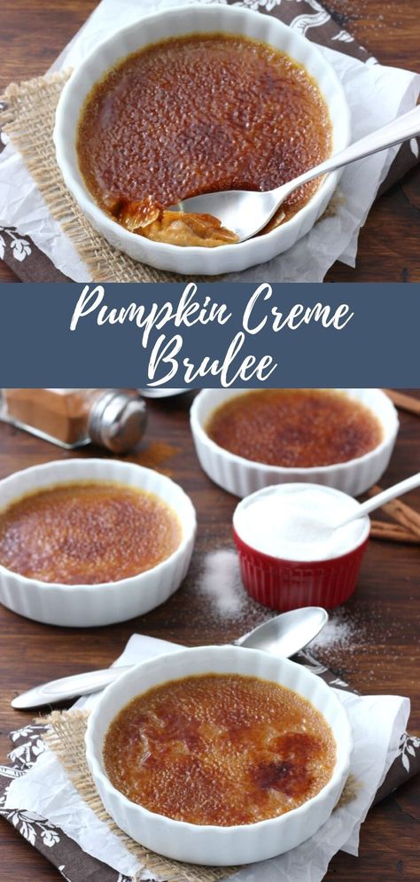 Pumpkin Spice Creme Brulee, Pumpkin Pie Brulee, Pumpkin Crème Brûlée, Fresh Pumpkin Recipes, Pumpkin Foods, Heart Pumpkin, Pumpkin Creme Brulee, Pumpkin Recipes Dinner, Pumpkin Breakfast Recipes