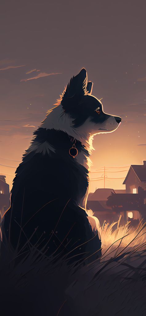 Dog Lover Wallpapers, Dog Anime Wallpaper, Dog Anime Animals, Anime Dog Aesthetic, Wallpaper Backgrounds Kawaii, Cool 4k Wallpaper, Dog Art Wallpaper, Dog Cute Wallpaper, Dog Aesthetic Wallpaper