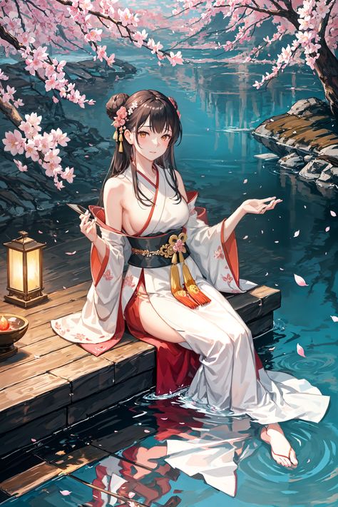 "Discover the serene beauty of tradition with our digital painting of a poised woman in a kimono among cherry blossoms. Let grace, elegance, and tranquility transform your space. Perfect for lovers of culture and serenity. Shop Now! #Art #Culture #Serenity #CherryBlossom" Poised Woman, Enchanted Characters, Art Culture, Stunning Wallpapers, Anime Wallpapers, For Lovers, Cherry Blossoms, Digital Painting, Cherry Blossom