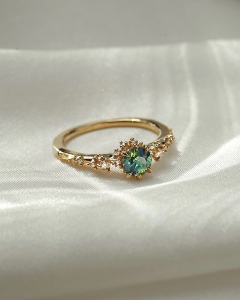 As the sky meets the horizon, blurring soft blues & greens🧚One of a Kind rings of yesteryear that shimmered within the spectrum of teal, all already with their forever homes. A new One of a Kind collection arrives this Friday to the website, the first of three summer drops! Laurie Fleming, Rings Green, Pretty Engagement Rings, Emerald Wedding Rings, Cute Engagement Rings, Future Engagement Rings, Green Ring, Green Rings, Gold Rings Fashion