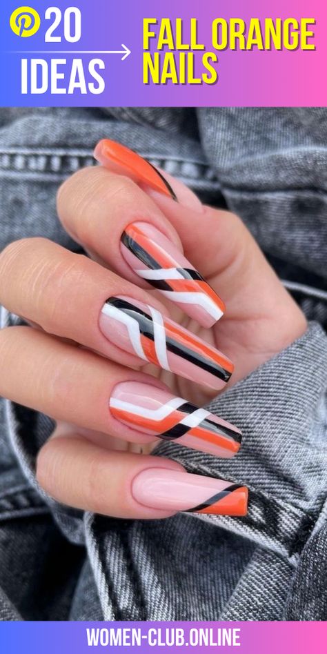 Fall Nails Orange 2023 20 Ideas: Embrace the Autumn Vibes with Stylish Nail Designs Fall Nails Orange, Burnt Orange Nails, Neon Orange Nails, Nails Orange, Orange Nail Designs, Orange Nail, Nail Art Techniques, Stylish Nails Designs, Nail Stamping Plates