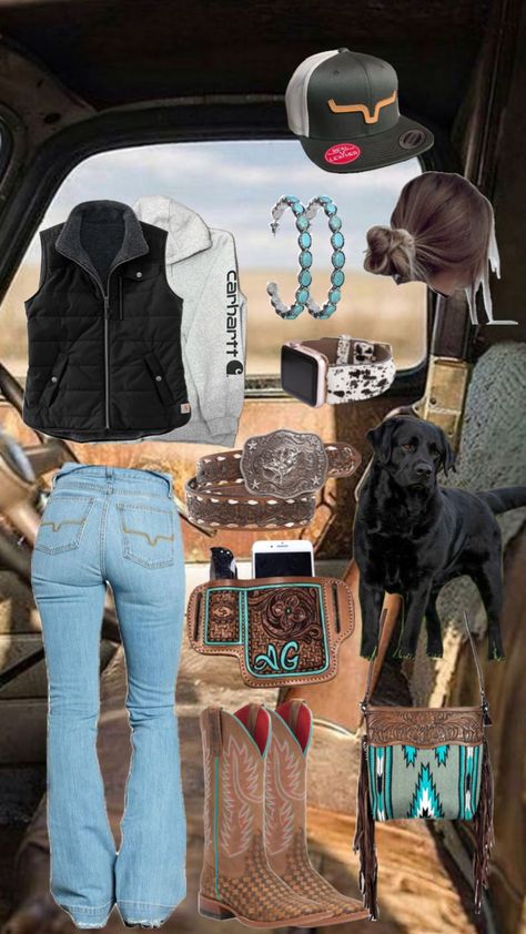 Sweats Outfits, Cute Western Outfits, Vest Outfits For Women, Cute Cowgirl Outfits, Casual Country Outfits, Cowgirl Style Outfits, Southern Outfits, Country Style Outfits, Western Wear Outfits