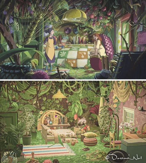 Arrietty's Room, The Secret World Of Arrietty, Secret World Of Arrietty, Studio Ghibli Background, Bg Design, Animal Crossing Wild World, Ghibli Artwork, Animal Crossing Characters, The Secret World