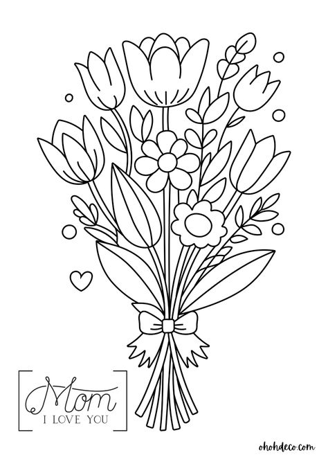 Top 30 Free Mother's Day Coloring Pages to Make Her Day Extra Special Colour Worksheet, Spring Templates, Mom Coloring Pages, Diy Christmas Paper, Spring Template, Mothers Day Coloring Pages, Cute Hug, Doodle Frames, Coloring Supplies