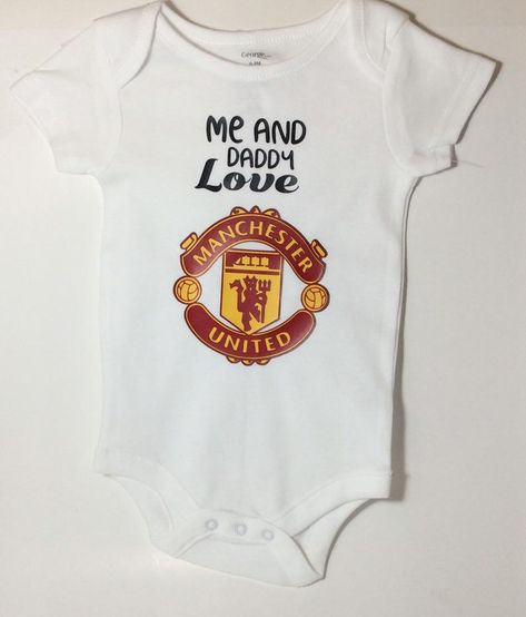 Manchester United Bodysuit | Etsy Manchester United Baby, Manchester United Soccer, Handmade Beauty Products, Man Utd, Fashion Videos, Baby Outfit, Man United, Kids Fashion Boy, Etsy Pins