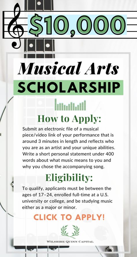 Music Scholarships For College, Music Scholarships, Random Hacks, College Visit, Music Lessons For Kids, Money Lender, College Scholarships, College Money, College Planning