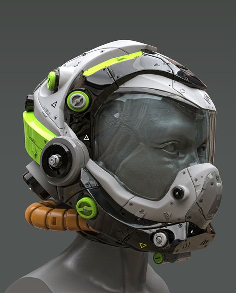 Helmet Concepts on Behance Space Helmet Concept, Sci Fi Helmet Design, Sci Fi Helmet, Sci-fi Helmet, Girls On Bikes, Futuristic Helmet, Helmet Concept, Victory Motorcycles, Custom Motorcycle Helmets