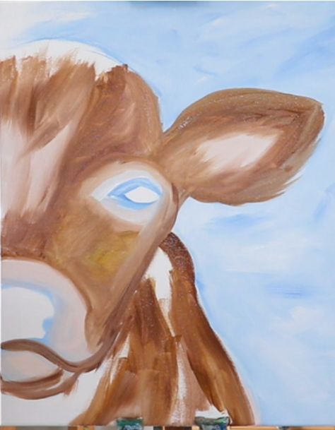 Spring Cow Step-by-Step | wendyanderson.art Cow Painting Acrylic Easy Step By Step, How To Paint Cow Print, Cow Painting Ideas, Cow Paintings On Canvas, Cow Paintings, Jersey Cow, Cow Pictures, Cow Canvas, Boost Creativity