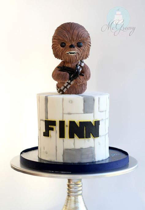 Chewbacca Party, Chewbacca Cake, Chewbacca Star Wars, Star Wars Cake Toppers, Movie Cakes, Progress Photos, Star Wars Cake, Fondant Decorations, Fondant Toppers