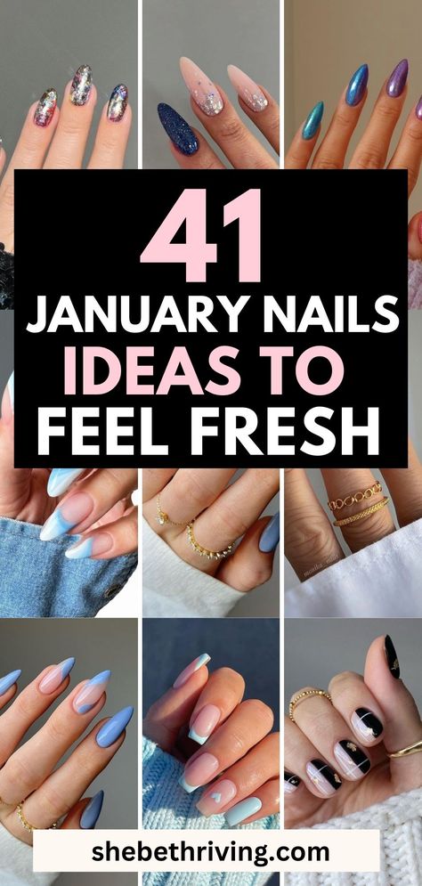 41 Trendy January Nails Ideas To Kickstart Your Year January 2025 Nail Ideas, Nails With Colored French Tips, Classic Manicure Ideas, January Nails 2025 Trends, Nails January 2025 Trends, Nail Inspo January 2025, January Nails Designs 2025, Jan Nails 2025, 2025 Acrylic Nail Trends