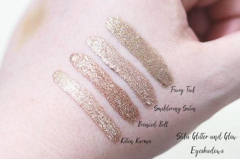 Stila Glitter and Glow Liquid Eyeshadow Collection Review + Swatches Eyeshadow Diy, Stila Glitter And Glow, Cute Eyeshadow Looks, Eyeshadow Collection, Liquid Eyeshadow, Diy Beauty Hacks, Amazing Diy, Glitter Eyeshadow, Eyeshadow Looks