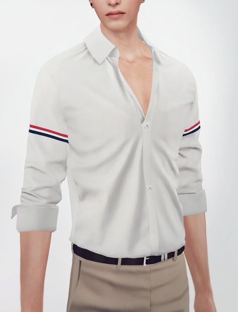 KK Collar shirts 04 | KK's creation on Patreon Sims 4 Men Clothing, Sims 4 Male Clothes, Blouse Man, Look Formal, Sims 4 Characters, The Sims 4 Download, Sims 4 Cc Finds, Sims 4 Clothing, The Sims4