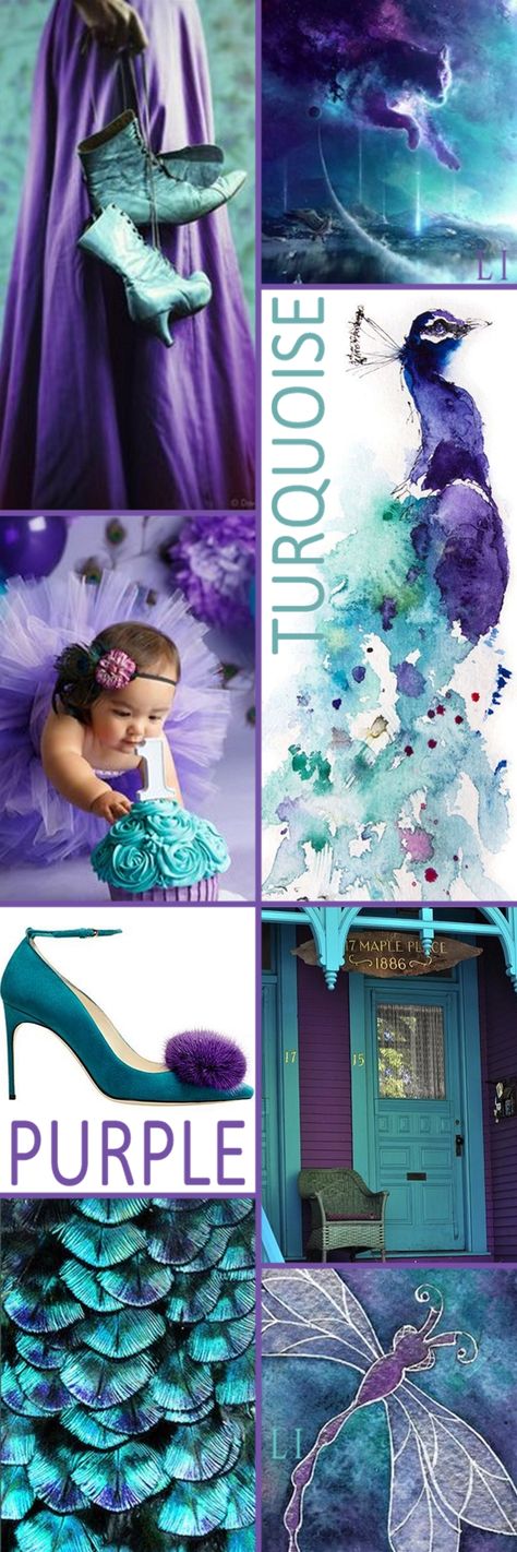 Purple Inspiration, Future Bedroom, Purple And Teal, Color Collage, Purple Turquoise, Turquoise And Purple, Purple Teal, Spare Room, Colour Board