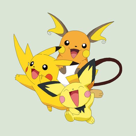 Pikachu Evolution, Pichu Pikachu Raichu, Pokemon Purse, Pichu Pokemon, Pikachu Raichu, Sweet Image, Disney Cuties, Pokemon T, Pokemon Stickers