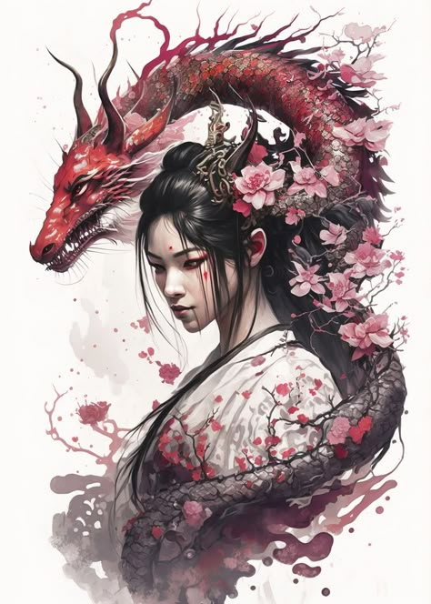 Geisha dragon art print by Graphic Japanese. #geisha #dragon #art #print . #Japanese_Geisha_Tattoo #Geisha_Tattoo_Design #Japanese_Art_Samurai #Dragon_Tattoo_Art Japanese Geisha Drawing, Japanese Geisha Tattoo, Geisha Drawing, Geisha Artwork, Geisha Tattoo Design, Japanese Art Samurai, Dragon Tattoo Art, Geisha Tattoo, Japan Tattoo Design