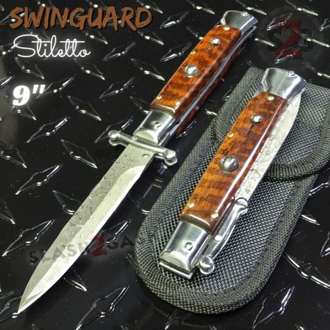 Apocalypse Survival Gear, Stiletto Knife, Switchblade Knife, Art Knife, Black Bench, Knife Patterns, Automatic Knives, The Push, The Guard