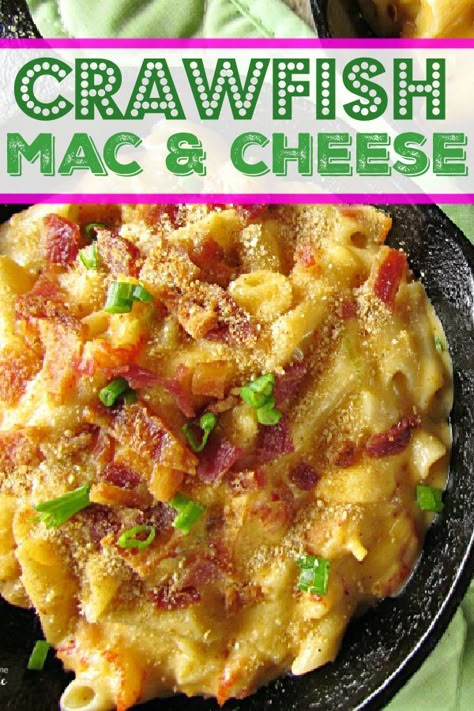 Crawfish Mac And Cheese Recipes, Crawfish Mac And Cheese, Crawfish Pasta, Crawfish Dishes, Delish Dinners, Easy Mac N Cheese, Quick Pasta Recipes, Delicious Seafood Recipes, Creamy Mac And Cheese