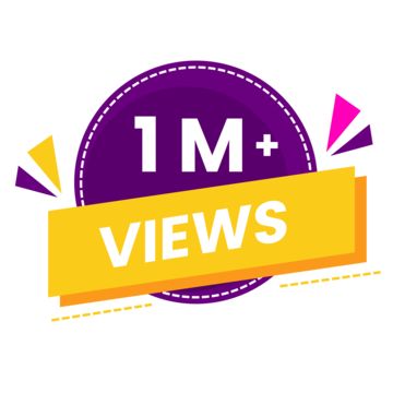 1million Views Logo, 1 Million Views Logo, 1m Views Logo, Million Views Logo, Youtube Png, 1 Million Views, 1 Million Followers, Youtube Banner Backgrounds, Insta Highlights